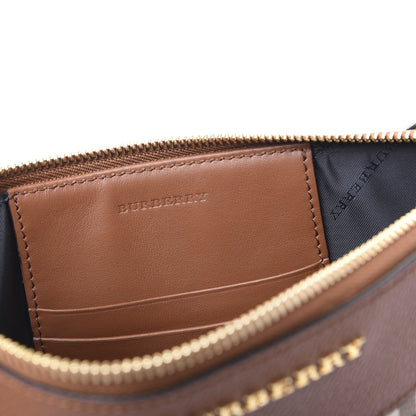 Burberry Haymarket Check Peyton Crossbody Clutch Bag Toffee 7 of 11