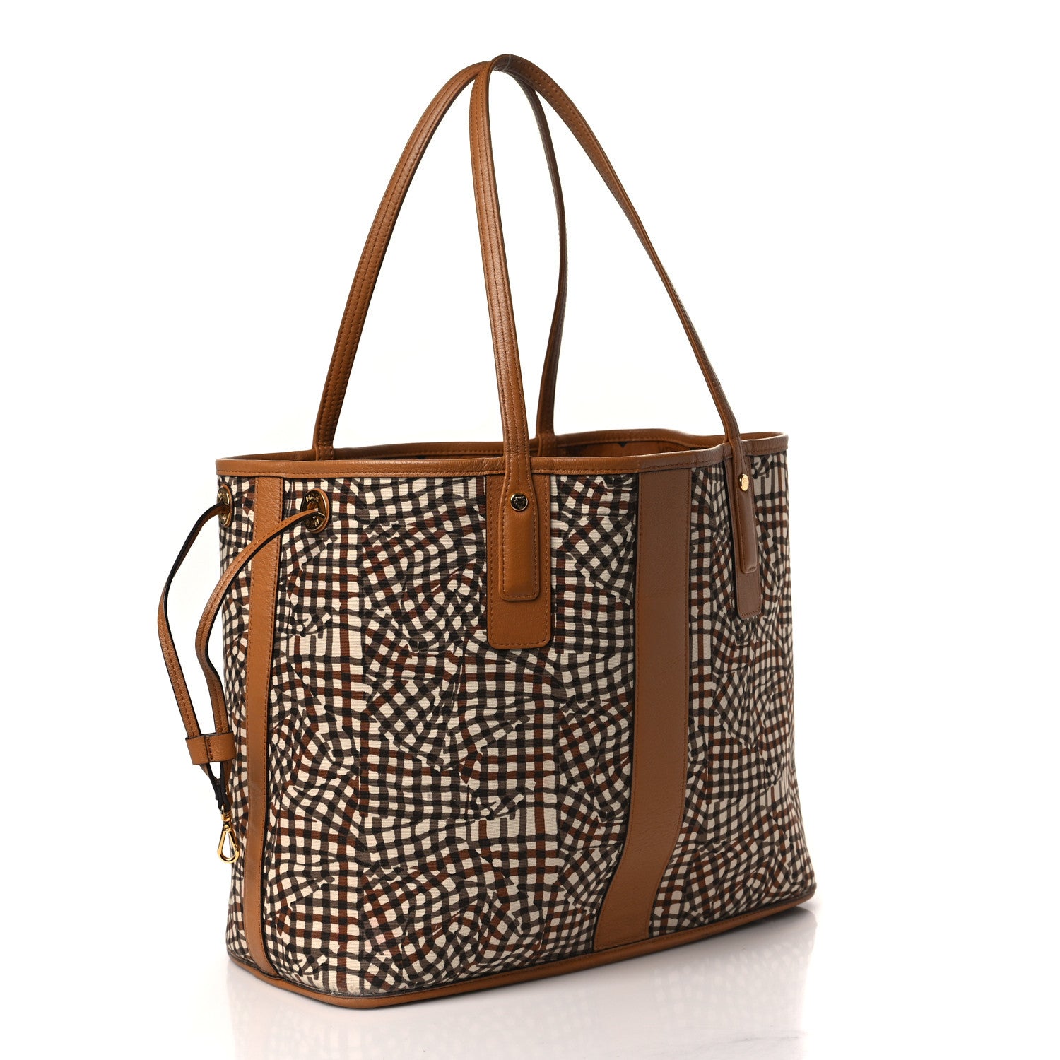MCM Visetos Medium Liz Reversible Shopper Tote Cognac 9 of 12