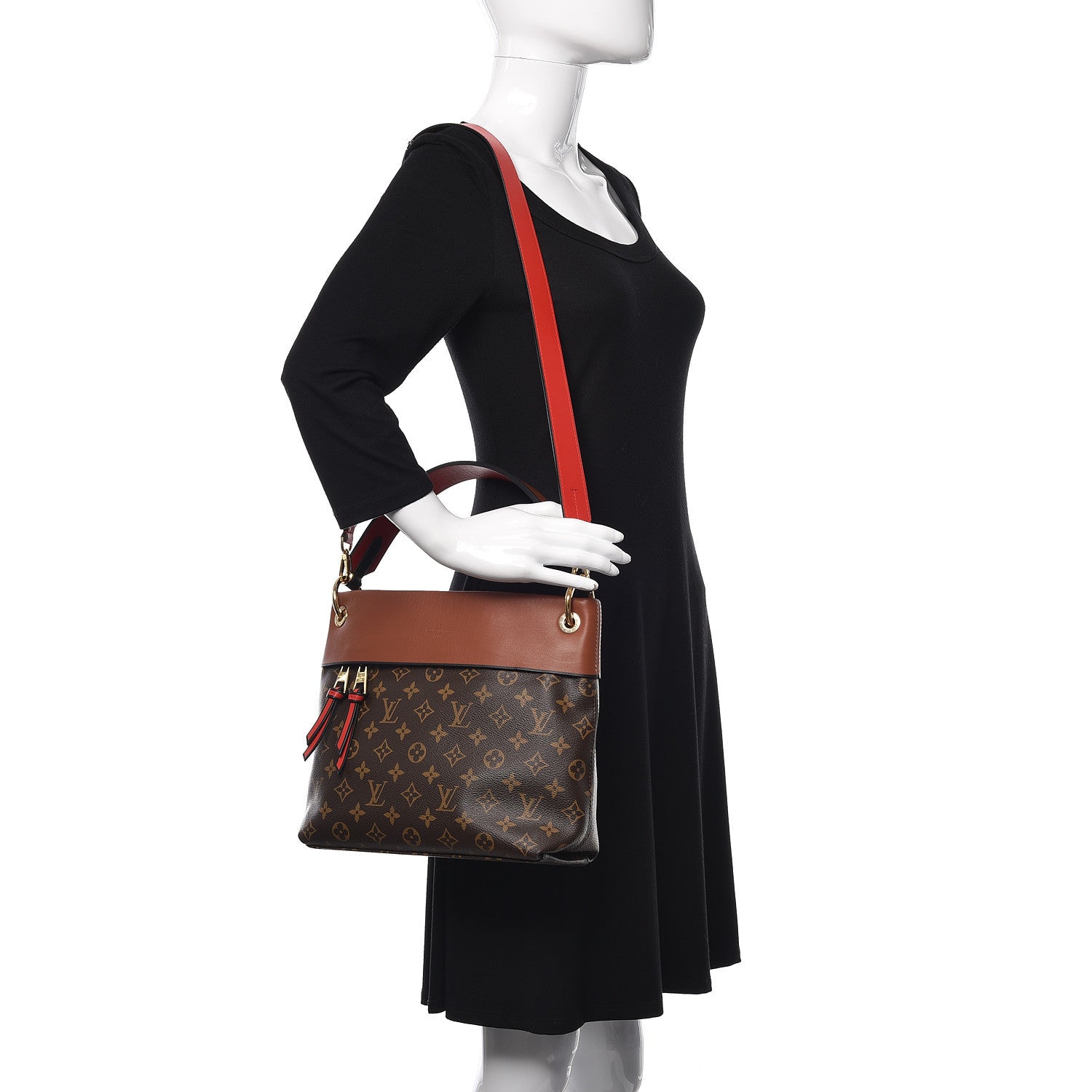 Louis Vuitton Monogram Tuileries Besace Caramel Rouge 2 of 9