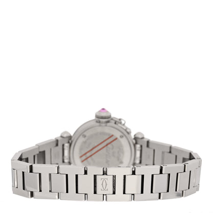 Cartier Stainless Steel 27mm Miss Pasha Quartz Watch Pink 3 of 4