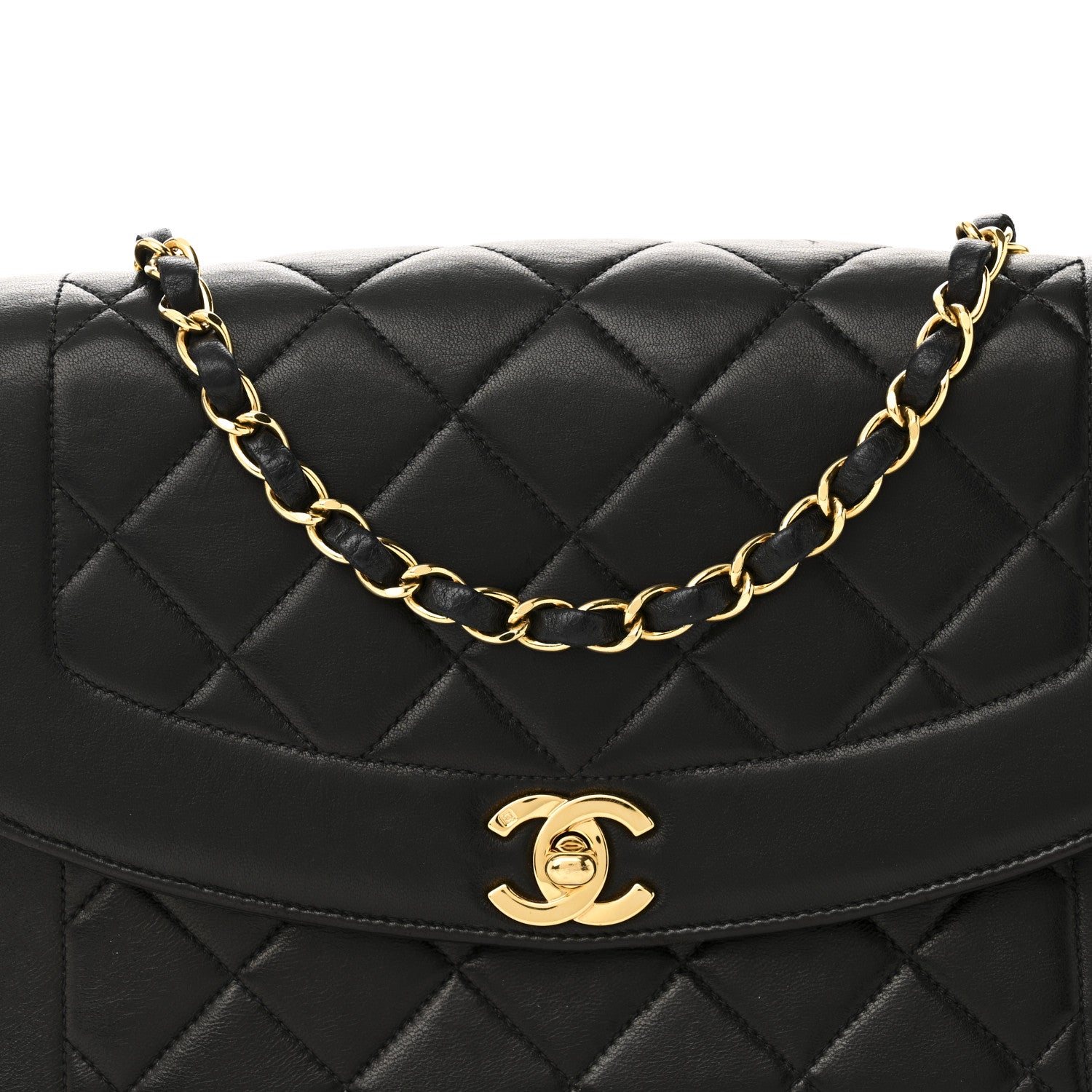 Chanel Lambskin Quilted Medium Single Flap Black 8 of 10
