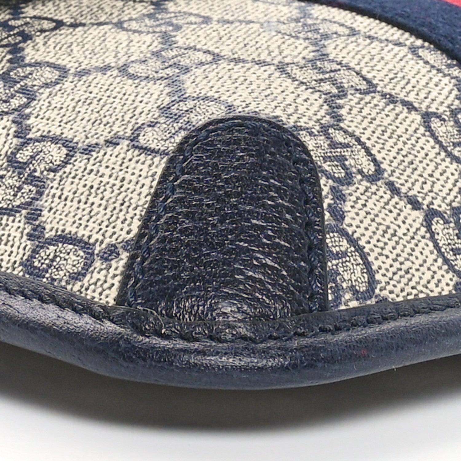 Gucci GG Supreme Monogram Web Small Ophidia Belt Bag 90 36 Beige Navy 9 of 10
