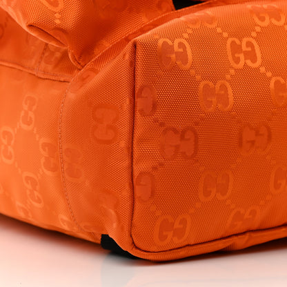 Gucci Econyl Nylon Monogram Off The Grid Utility Pocket Backpack Carrot Orange Black 9 of 16