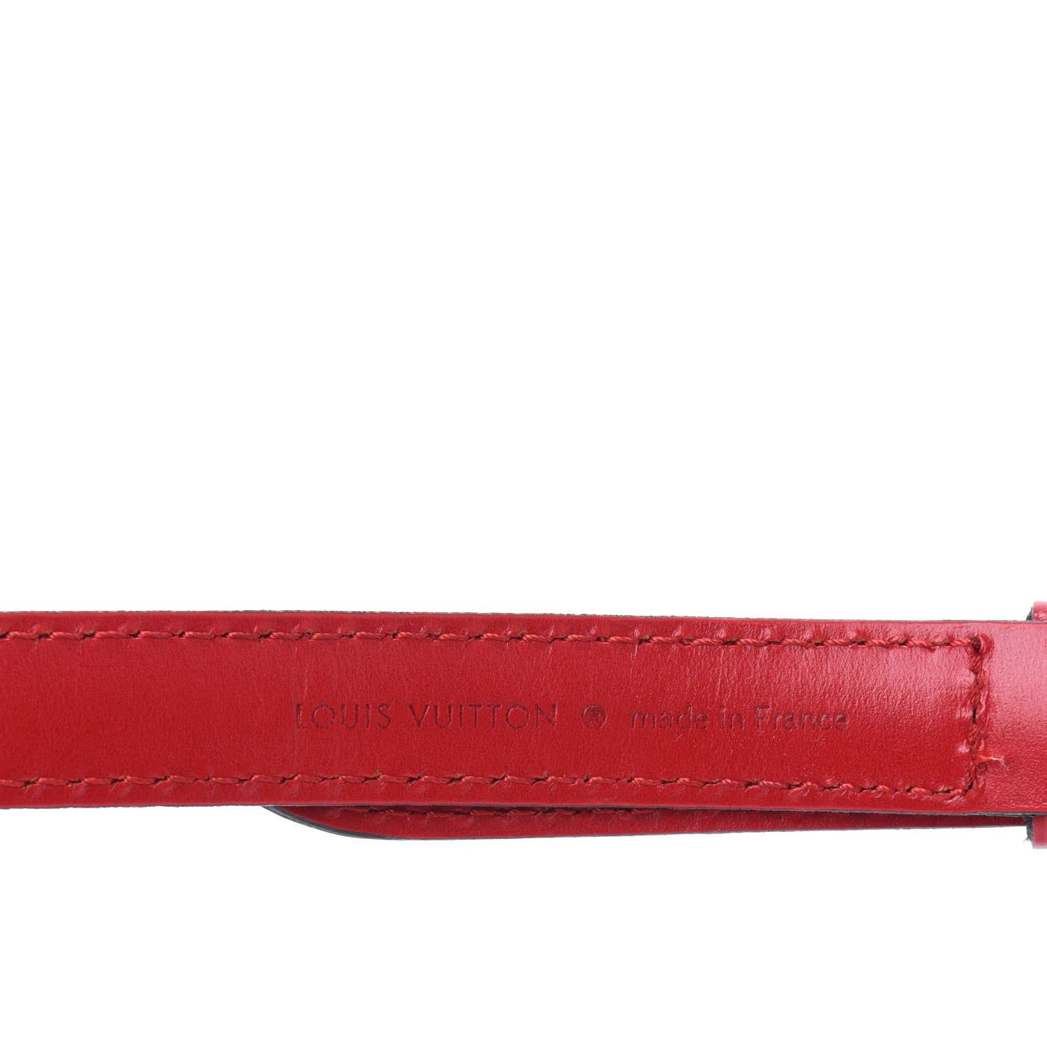 Louis Vuitton Calfskin 16mm Adjustable Shoulder Strap Red 3 of 9