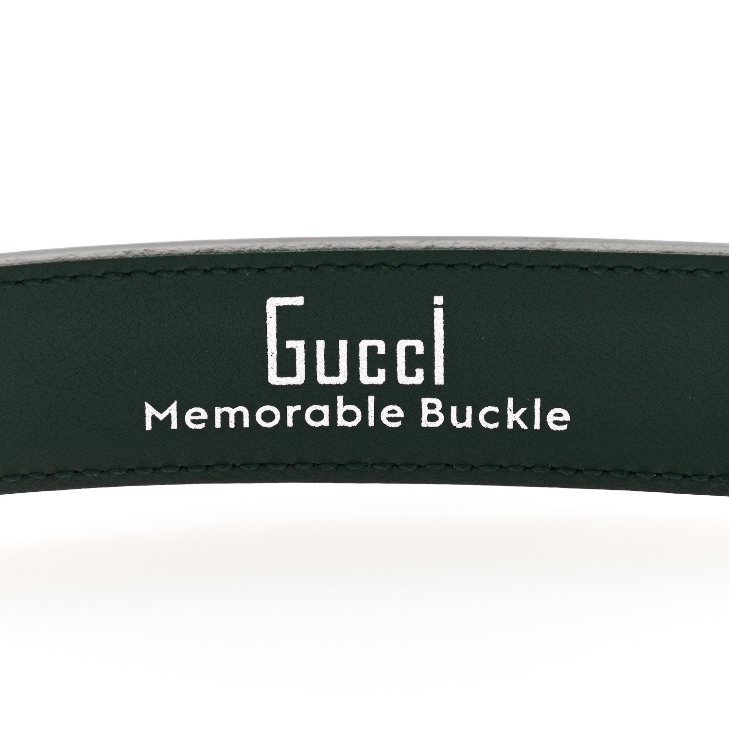 Gucci Ciny Lux Calfskin G Cube Memorable 25mm Belt 105 42 Vintage Green 5 of 5