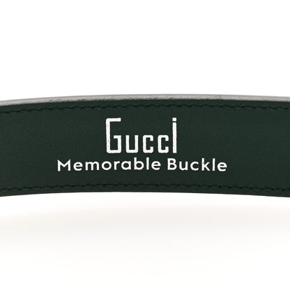Gucci Ciny Lux Calfskin G Cube Memorable 25mm Belt 105 42 Vintage Green 5 of 5