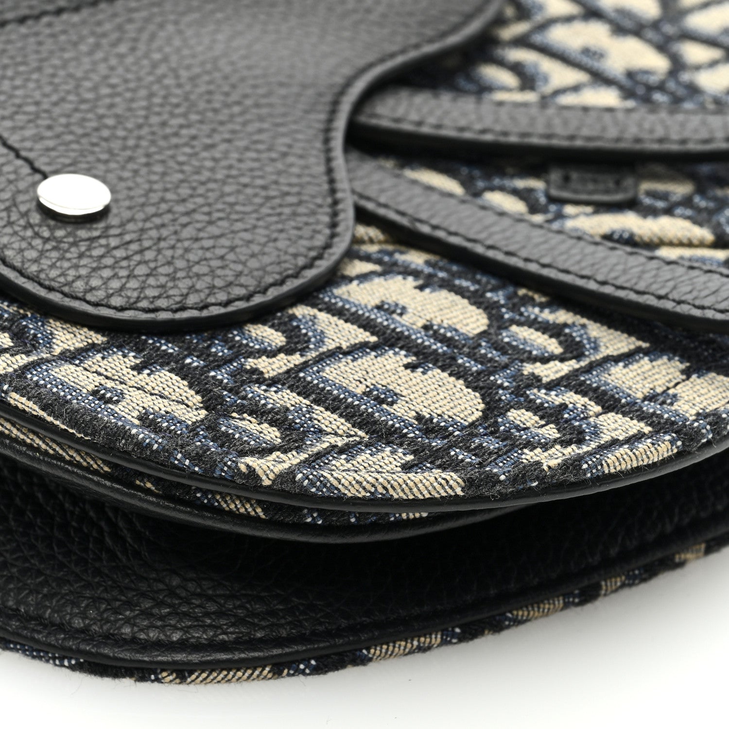 Christian Dior Oblique Saddle Messenger Pouch Beige Black 8 of 9