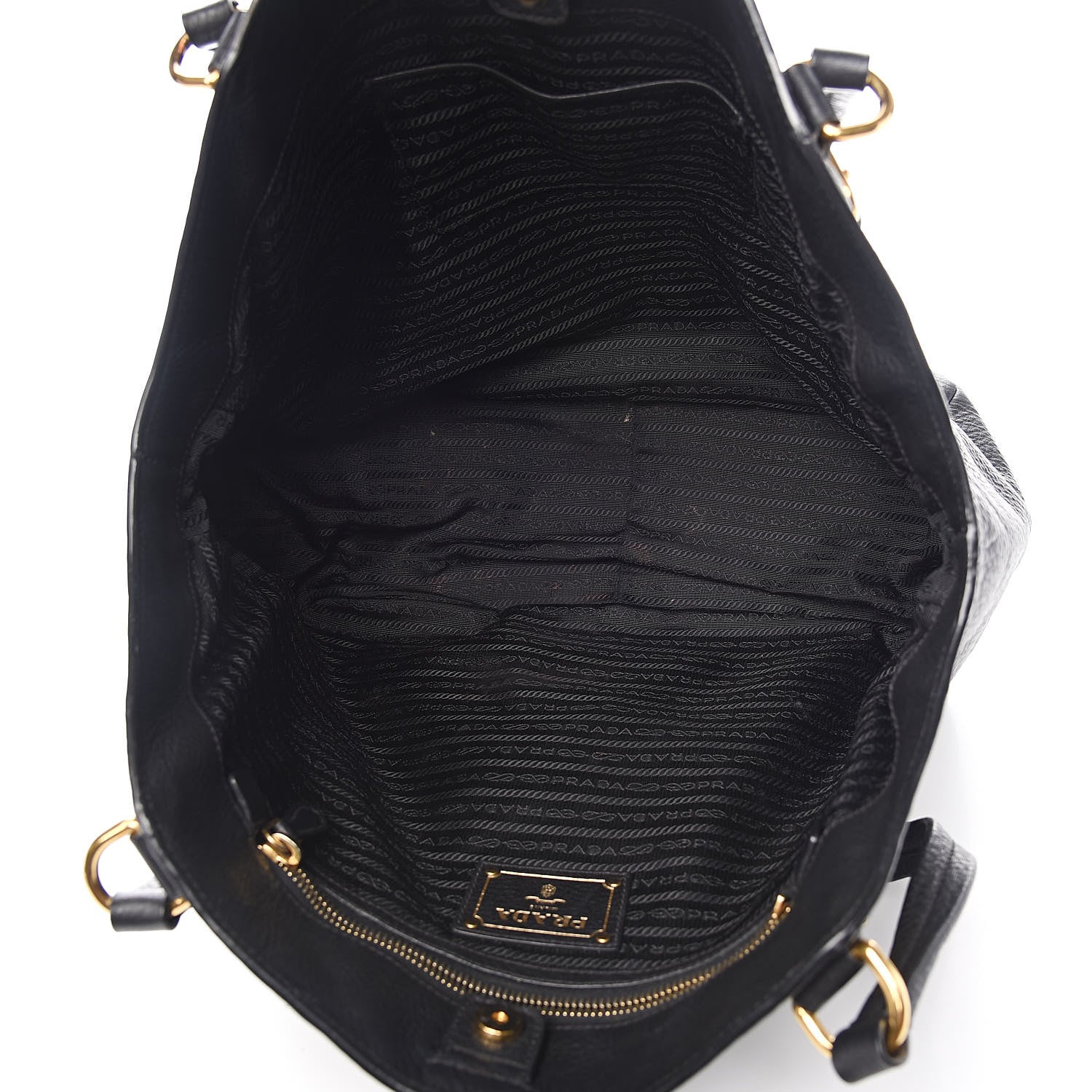Prada Vitello Daino Shoulder Bag Black 5 of 15