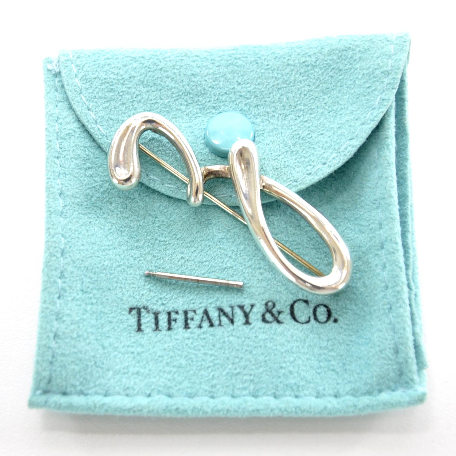 Tiffany Sterling Silver Elsa Peretti Initial Pin Z 5 of 5