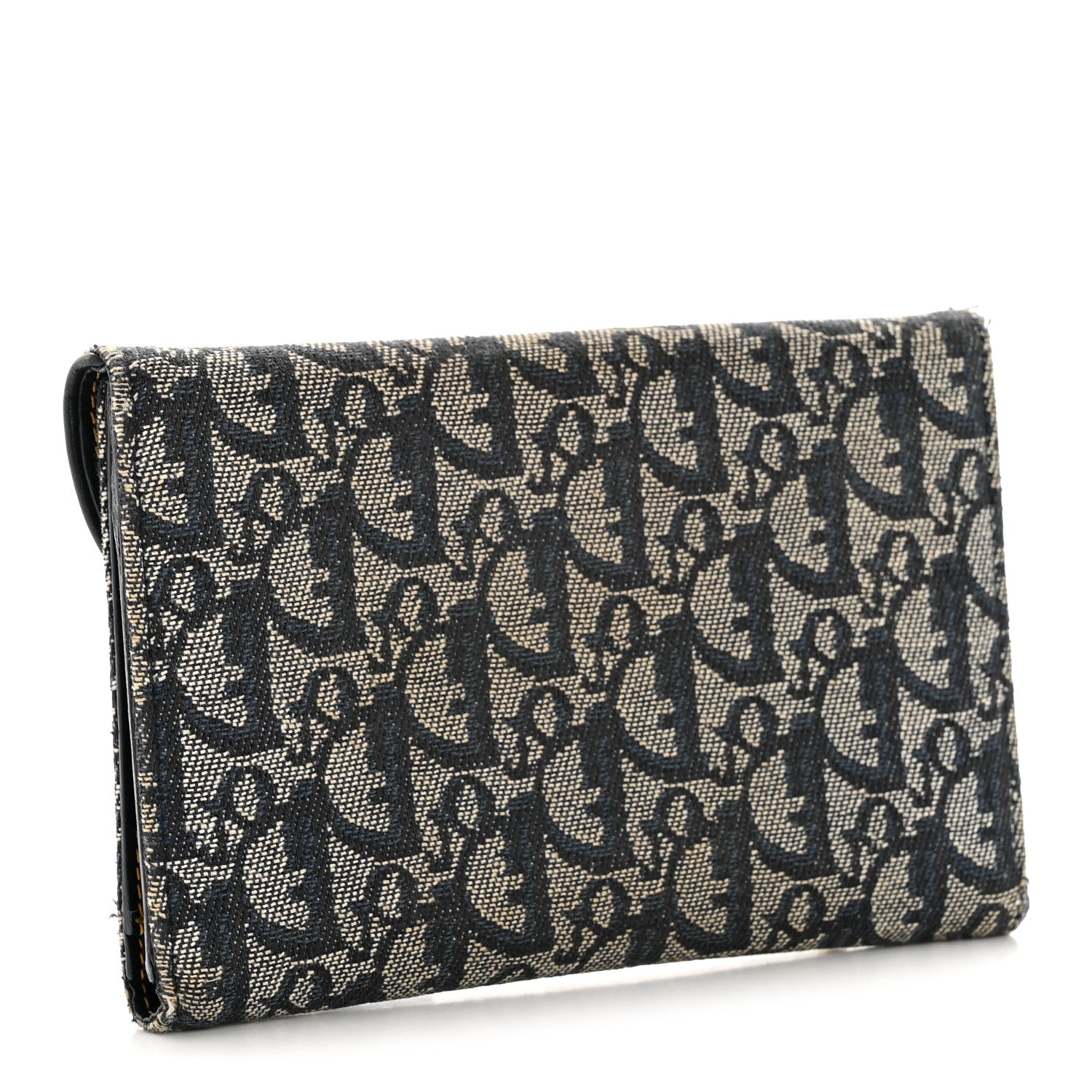 Christian Dior Monogram Saddle Wallet Navy 3 of 11