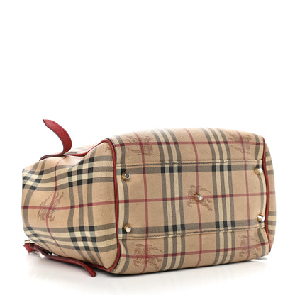 Burberry Haymarket Check Small Canterbury Tote Military Red 4 of 17