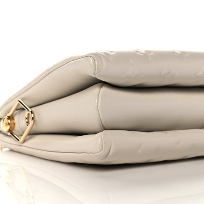Louis Vuitton Lambskin Embossed Monogram Coussin PM Beige Cream 7 of 9