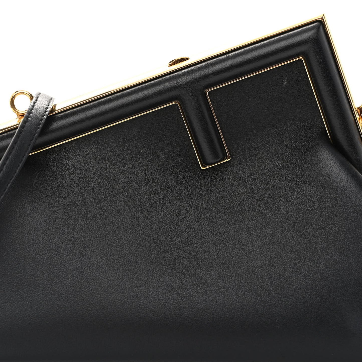 Shiny Nappa Small Fendi First Black