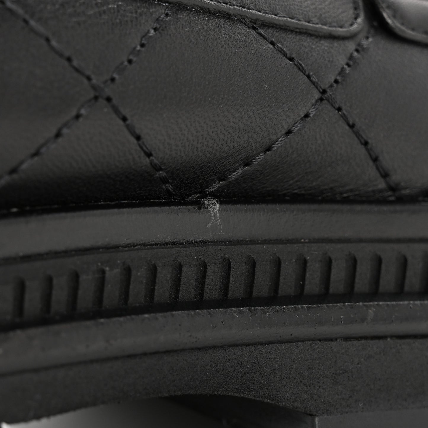 Calfskin Quilted CC Mocassin Loafers 38 Black