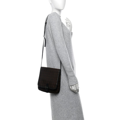 Fendi Zucchino Vitello Baguette Crossbody Tobacco Moro 2 of 12