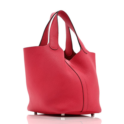 Hermes Taurillon Clemence Picotin Lock 18 PM Rose Mexico 3 of 10
