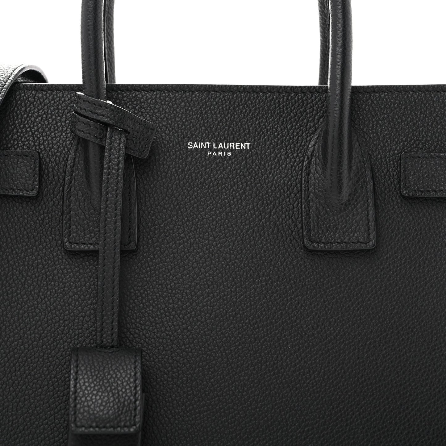 Grained Calfskin Baby Sac De Jour Black