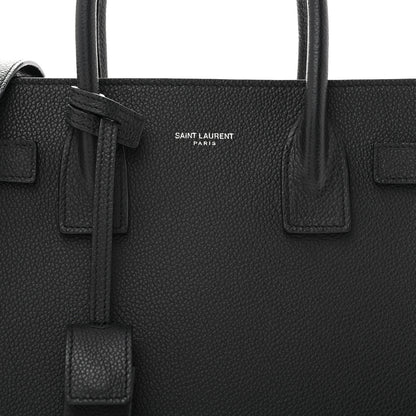 Saint Laurent Grained Calfskin Baby Sac De Jour Black 7 of 11