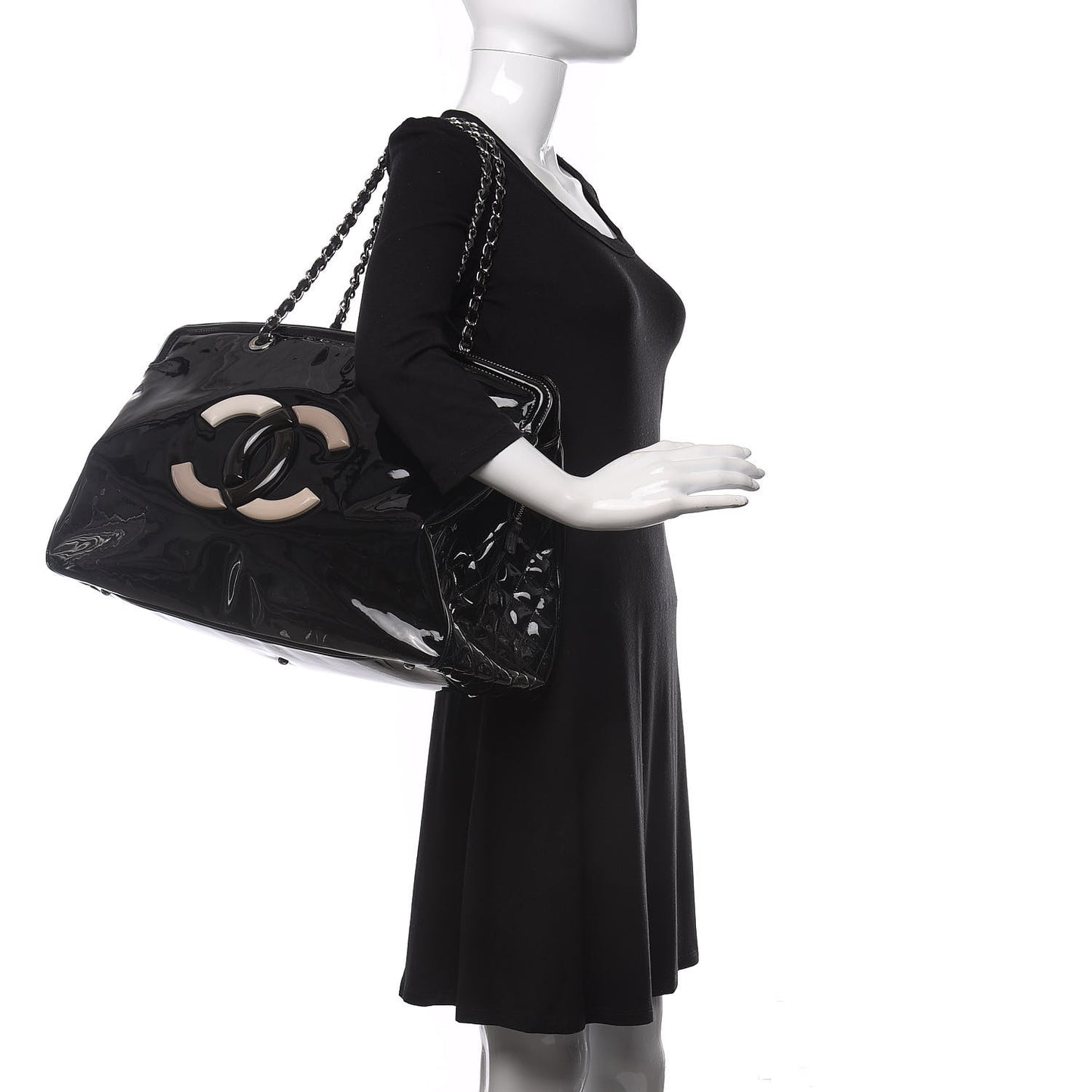 Vinyl XL Lipstick Tote Black