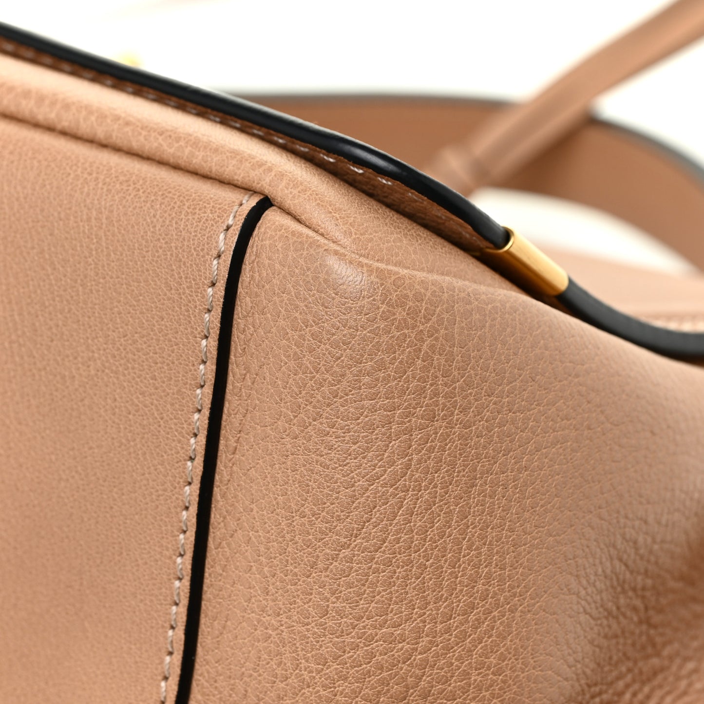 Smooth Calfskin Small Indy Shoulder Bag Biscotti Beige