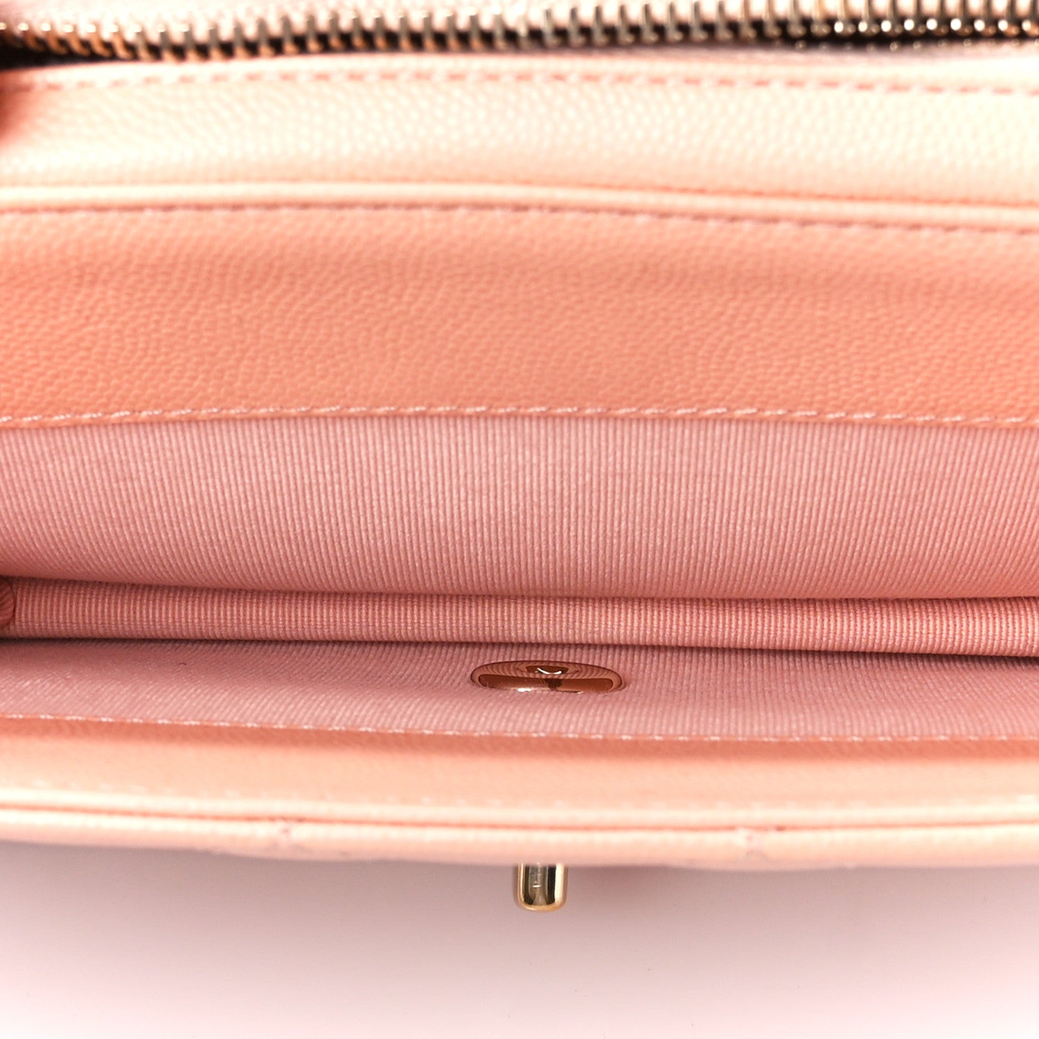 Chanel Caviar Quilted Large Like A Wallet Flap Coral 6 of 12