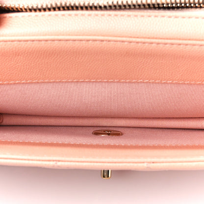 Chanel Caviar Quilted Large Like A Wallet Flap Coral 6 of 12