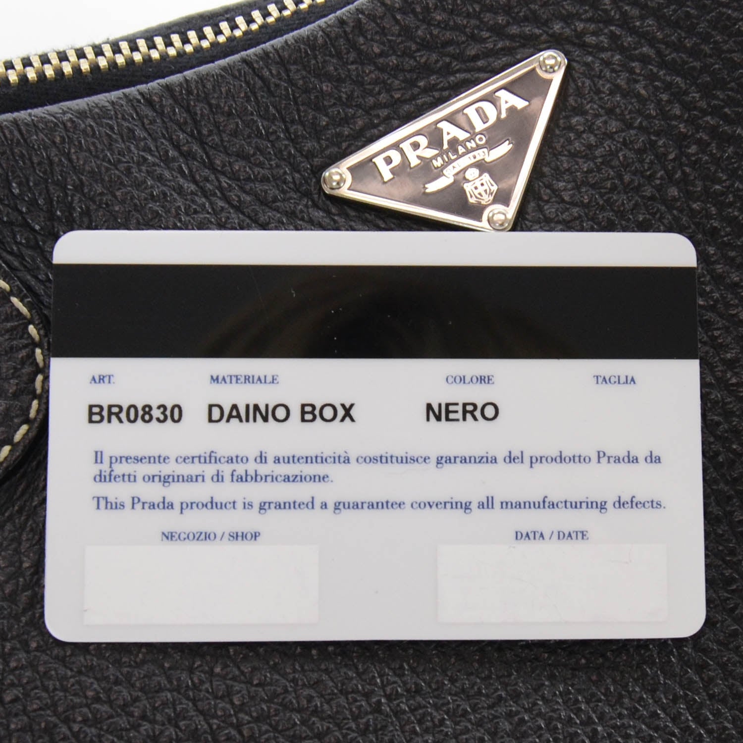 Prada Vitello Daino Box Shoulder Bag Nero Black 5 of 7