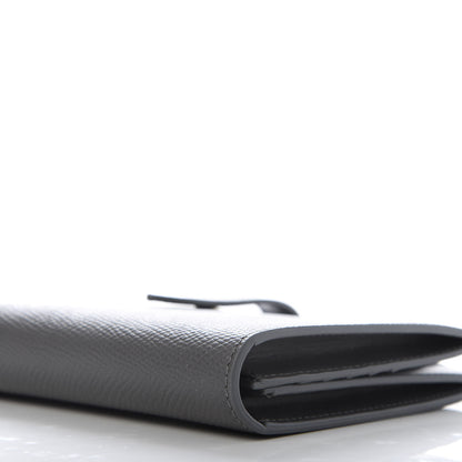 Celine Grained Calfskin Large Multifunction Strap Wallet Grey 7 of 10