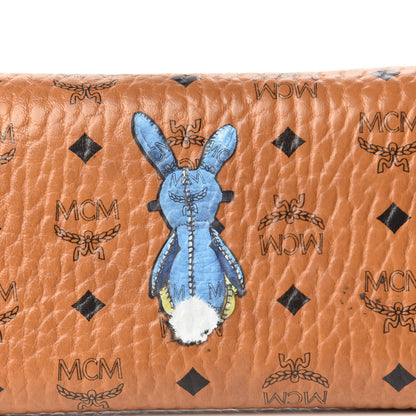 MCM Visetos Rabbit Three-Fold Flap Wallet Cognac 10 of 12