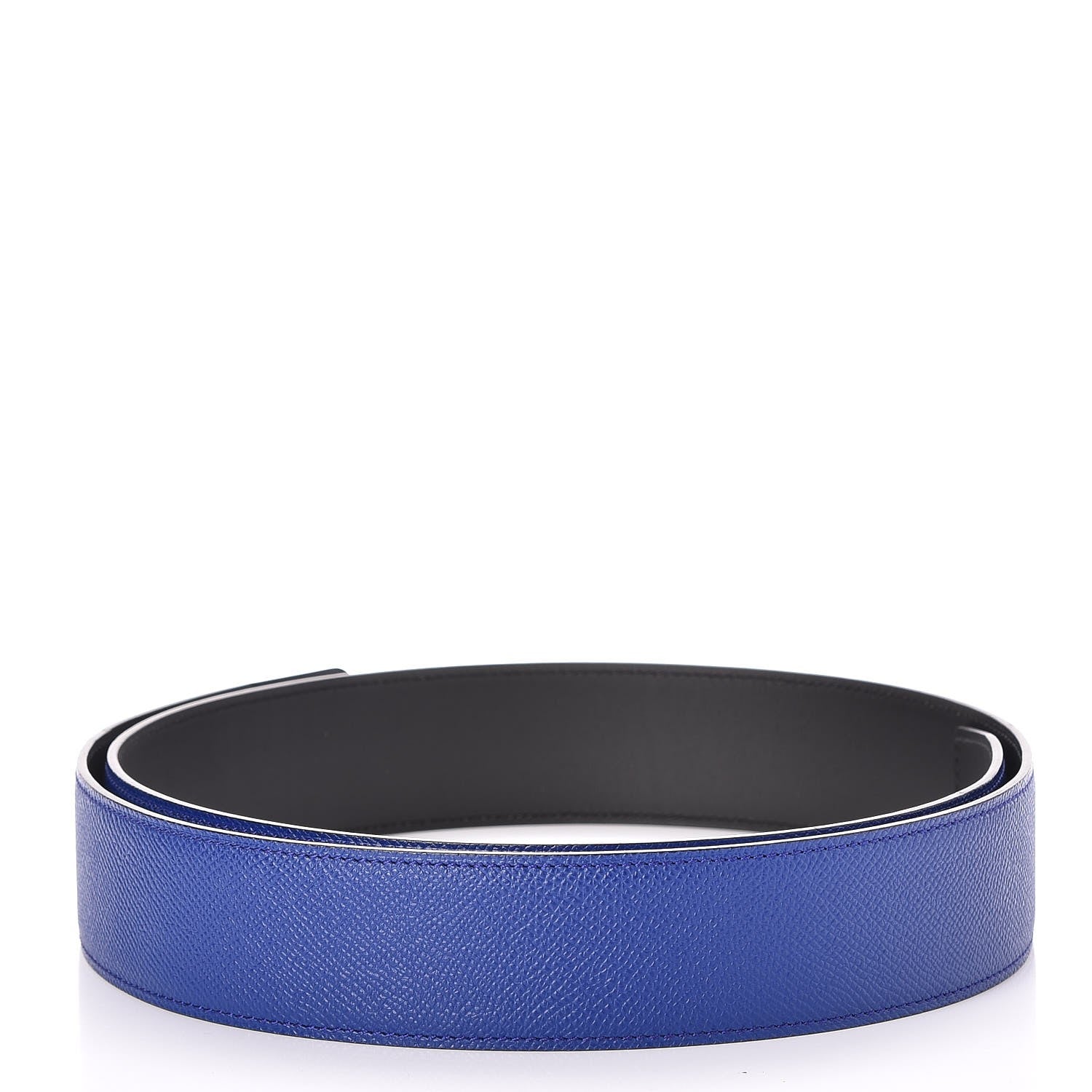 Hermes Epsom Swift 42mm Belt Strap 100 Bleu Electrique Black 2 of 4