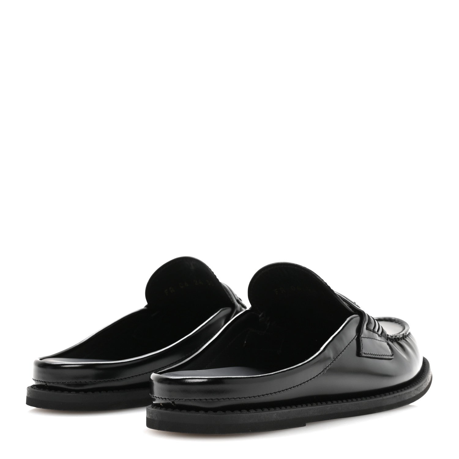 Christian Dior Brushed Calfskin Boy Loafer Mule 35.5 Black 5 of 8