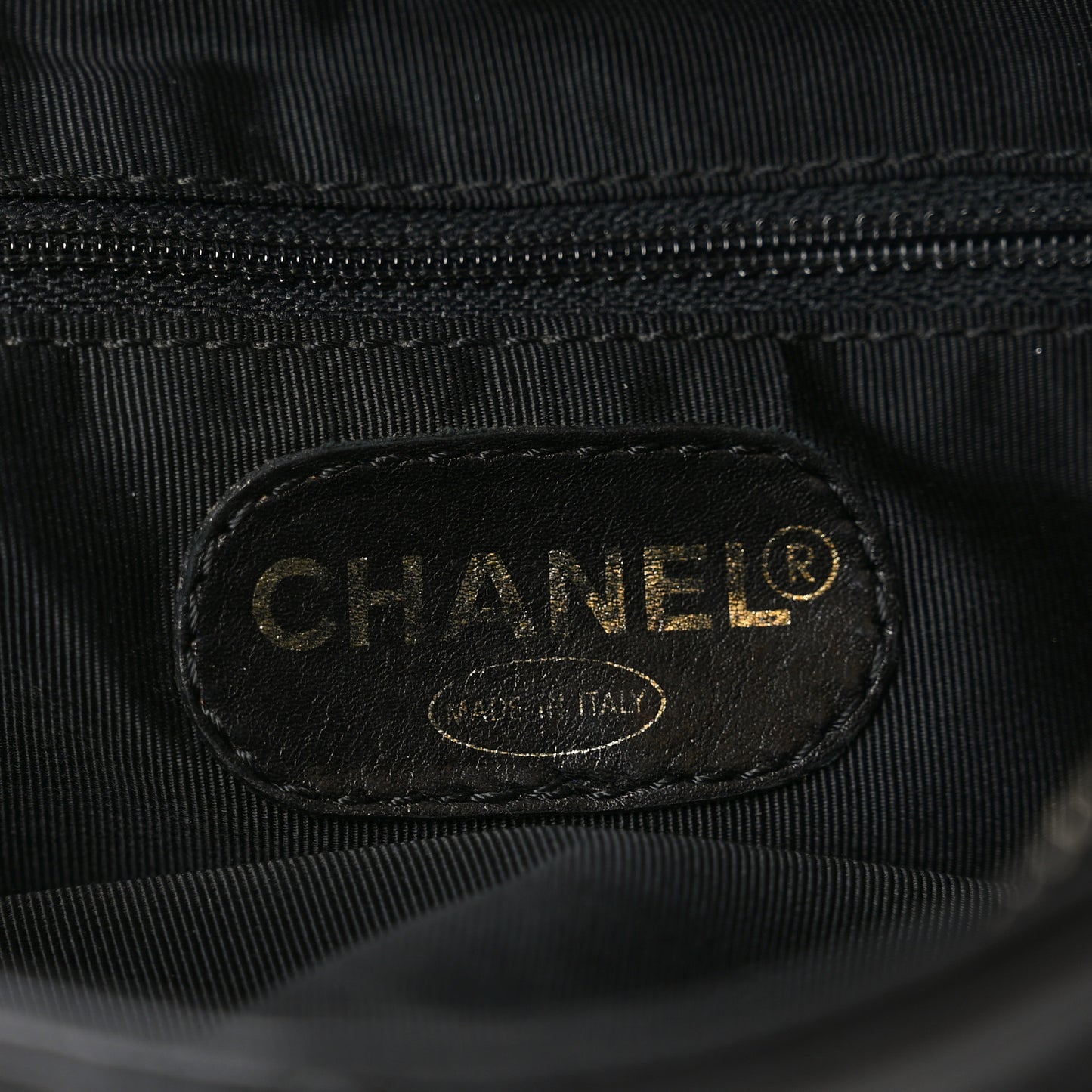 Lambskin CC Stitched Tote Black