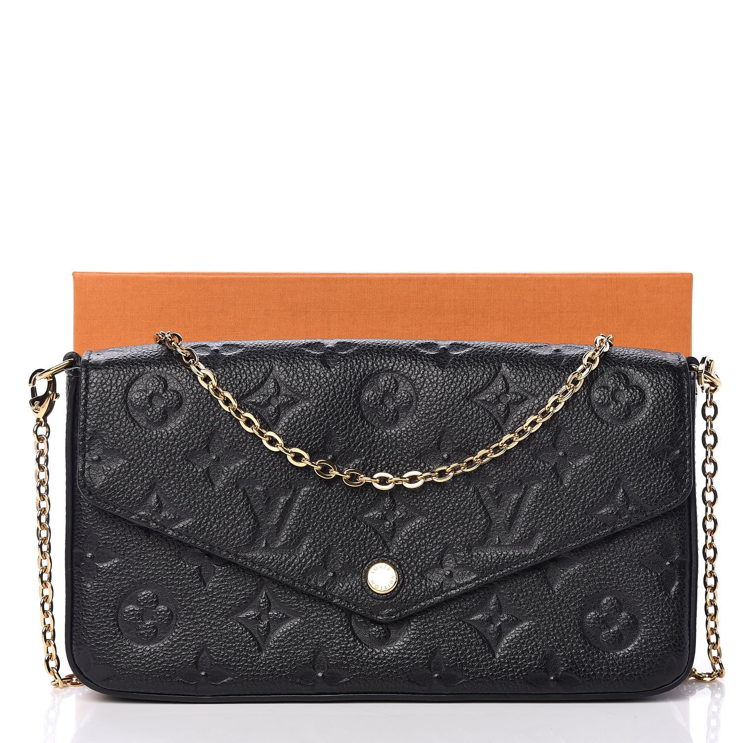 Louis Vuitton Empreinte Pochette Felicie Chain Wallet Black 14 of 14