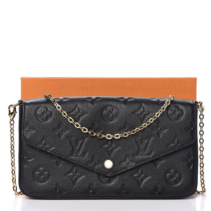 Louis Vuitton Empreinte Pochette Felicie Chain Wallet Black 14 of 14