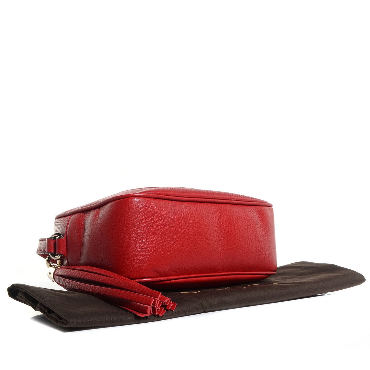 Pebbled Calfskin Small Soho Disco Bag Vibrant Red