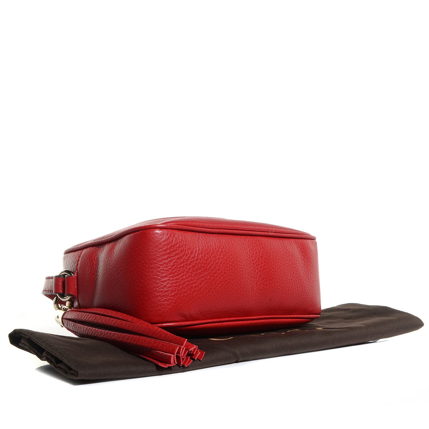 Gucci Pebbled Calfskin Small Soho Disco Bag Vibrant Red 4 of 9