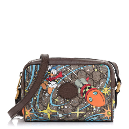 Gucci X DISNEY GG Supreme Monogram Donald Duck Interlocking G Shoulder Bag Beige Multicolor New Acero 1 of 10