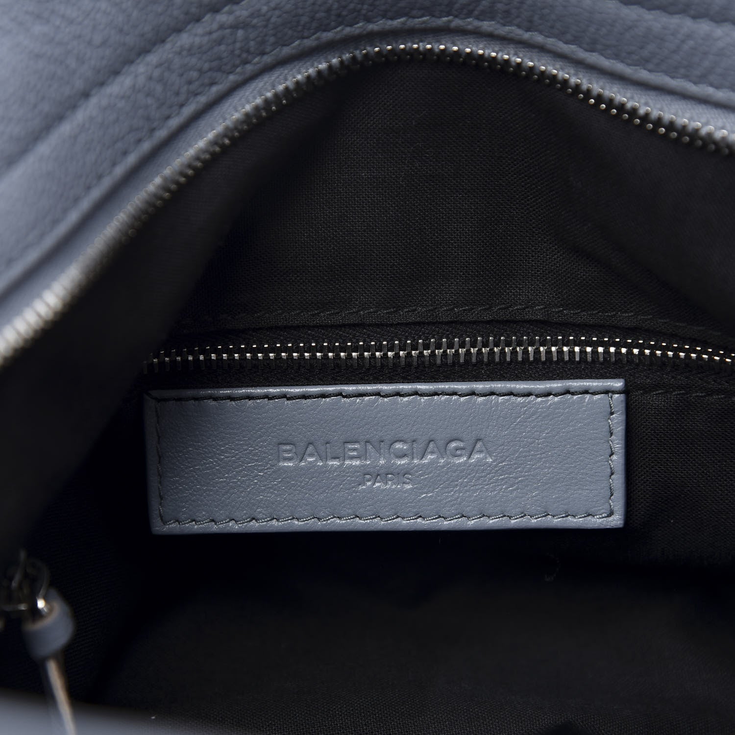 Balenciaga Chevre Silver Metallic Edge Hardware Velo Bleu Acier 9 of 12