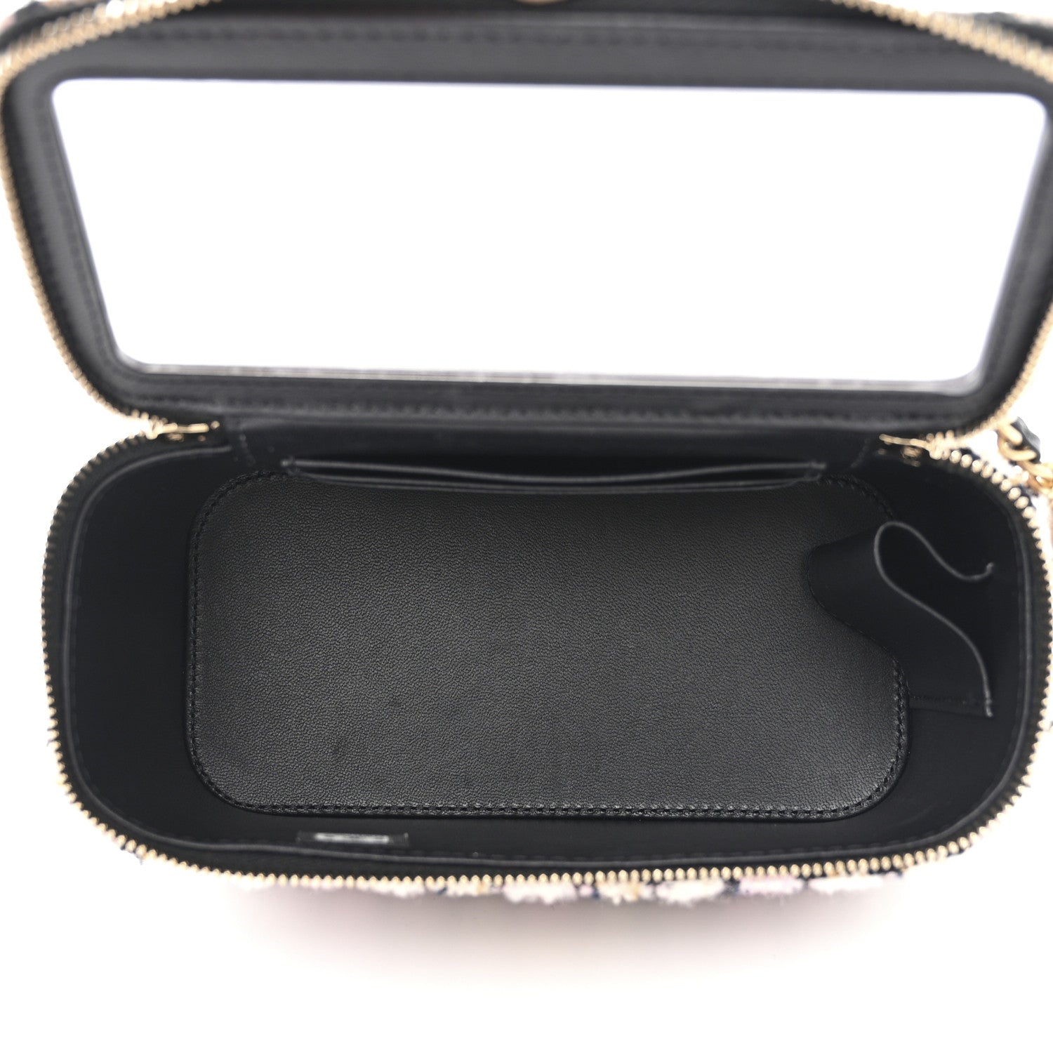 Chanel Tweed Pearl Crush Small Vanity Case With Chain Pink Multicolor 5 of 9