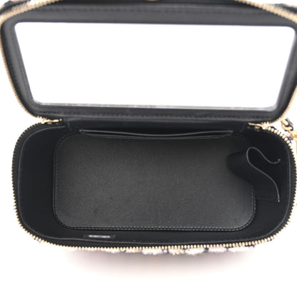 Chanel Tweed Pearl Crush Small Vanity Case With Chain Pink Multicolor 5 of 9