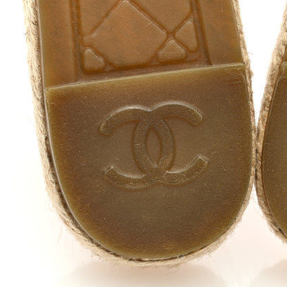 Chanel Mesh Grosgrain CC Espadrilles Mule 37 Pink 6 of 8