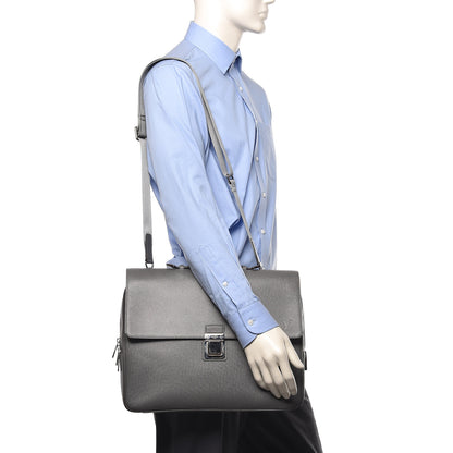 Louis Vuitton Taiga Vassili Briefcase PM Glacier 2 of 16