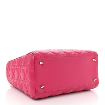 Christian Dior Lambskin Cannage Medium Lady Dior Fuchsia 4 of 11