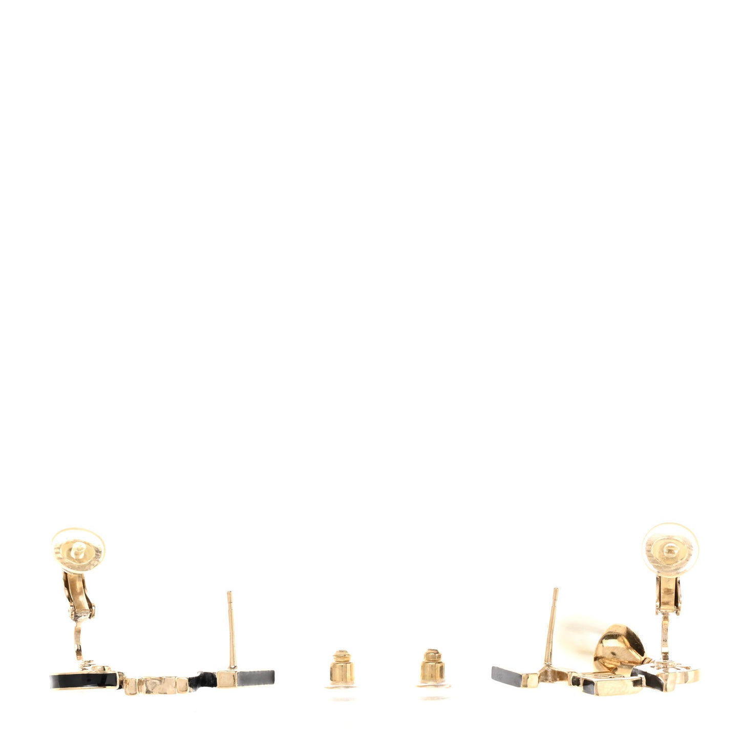 Pearl Cha Nel Drop Earrings White Gold