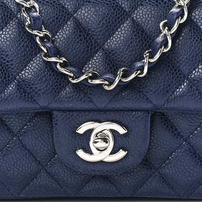 Chanel Caviar Quilted Mini Rectangular Flap Navy 9 of 12