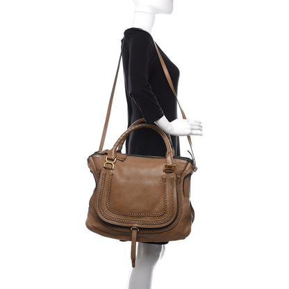 Chloe Calfskin Braided Large Marcie Satchel Nut 3 of 17