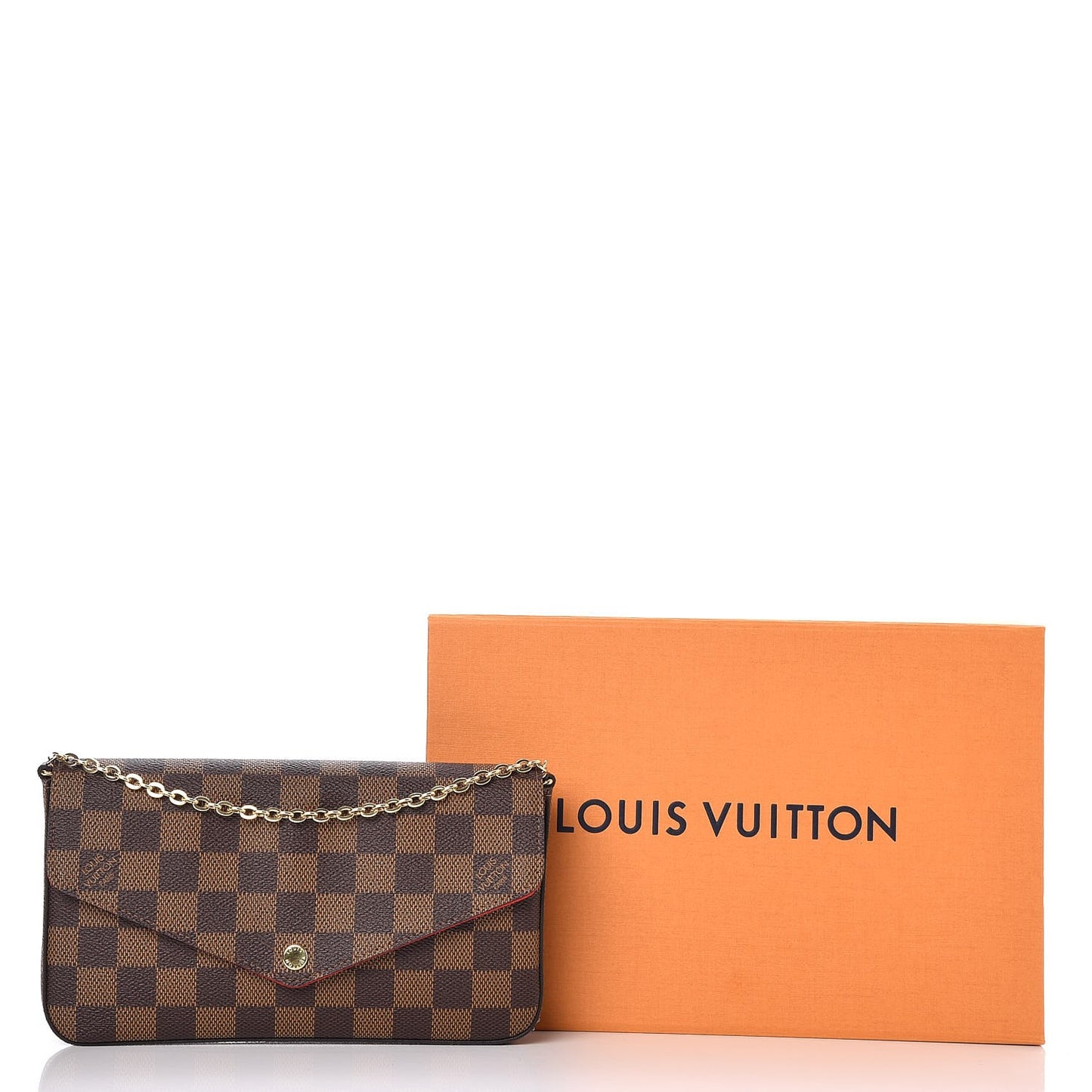 Damier Ebene Pochette Felicie Chain Wallet