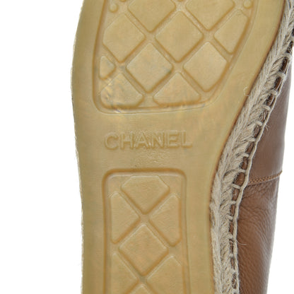 Chanel Calfskin CC Espadrilles 38 Light Brown 7 of 23