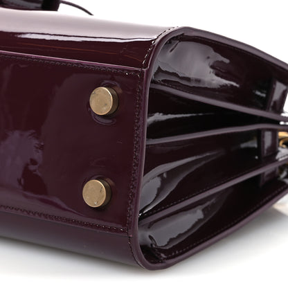 Saint Laurent Patent Nano Sac de Jour Dark Red Wine 10 of 10