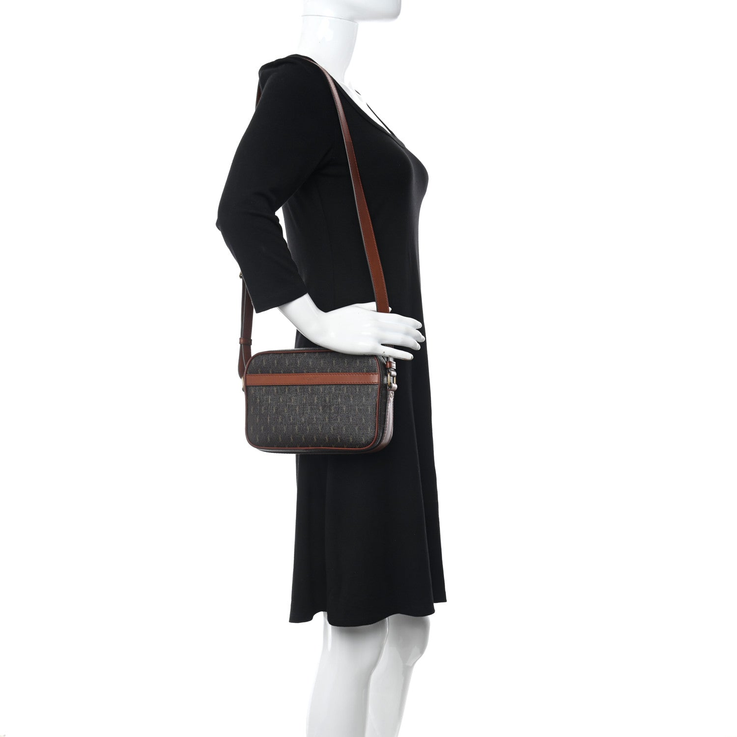 Saint Laurent Canvas Smooth Calfskin Le Monogramme Camera Bag Chestnut 2 of 11